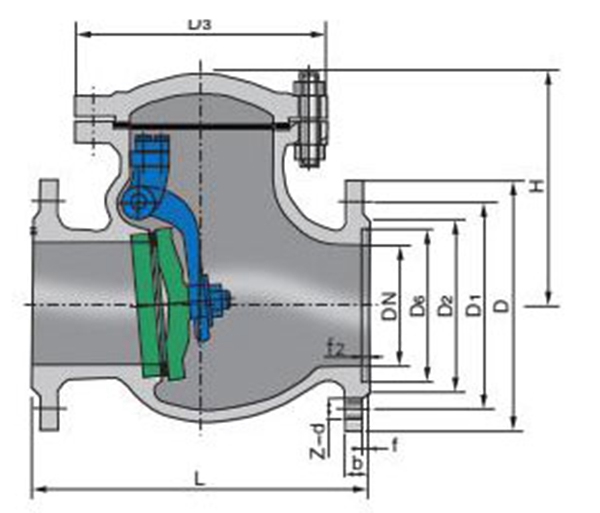 H44N旋啟式止回閥 H44N旋啟式止回閥